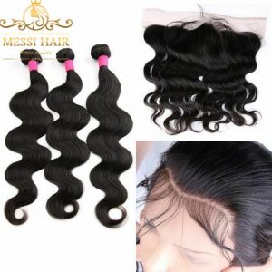 3 Bundles Body Wave Hair Weave with Frontal