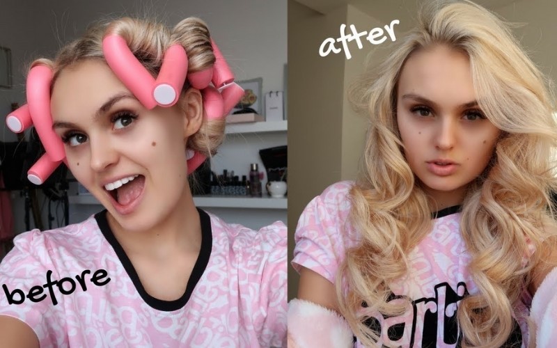 using-hair-rollers-overnight