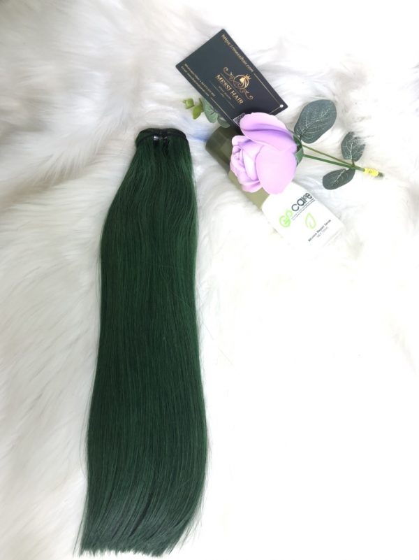 green-colored-weft-hair
