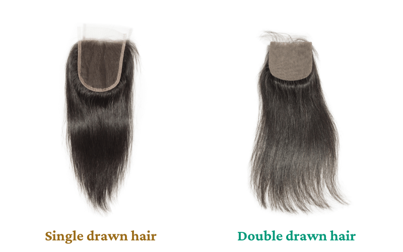 Single drawn hair weave vs double drawn hair weave