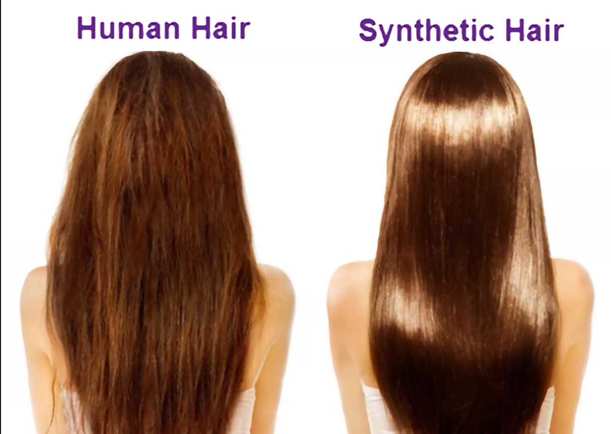 Detailed comparison of synthetic hair and human hair extensions