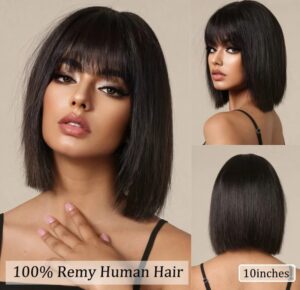 Short black wig is suitable for what type of face